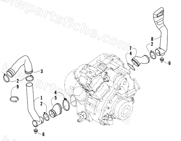 CASE/BELT COOLING ASSEMBLY diagram