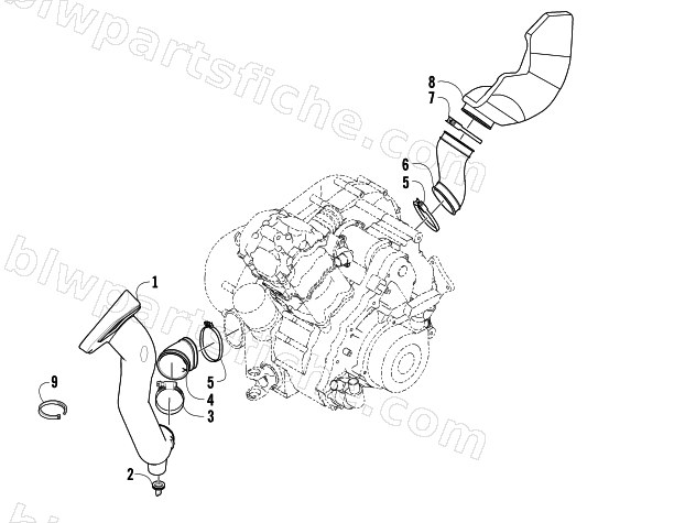 CASE/BELT COOLING ASSEMBLY diagram