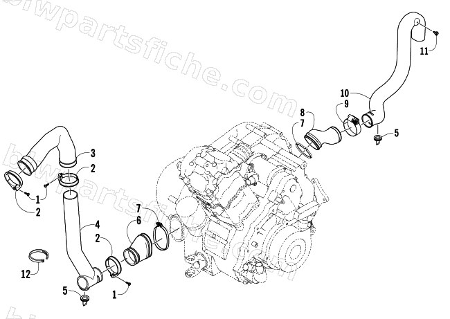 CASE/BELT COOLING ASSEMBLY diagram