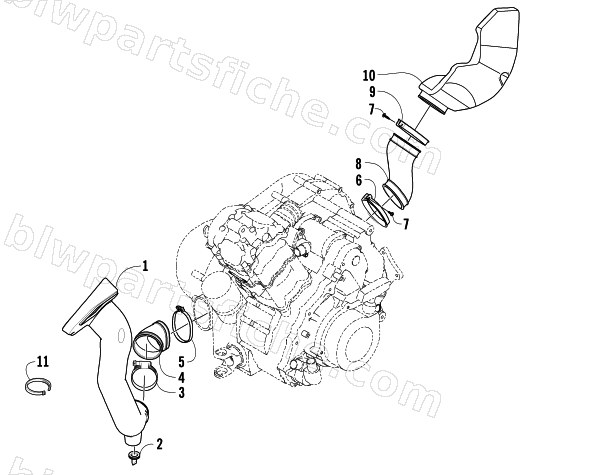 CASE/BELT COOLING ASSEMBLY diagram