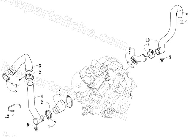 CASE/BELT COOLING ASSEMBLY diagram