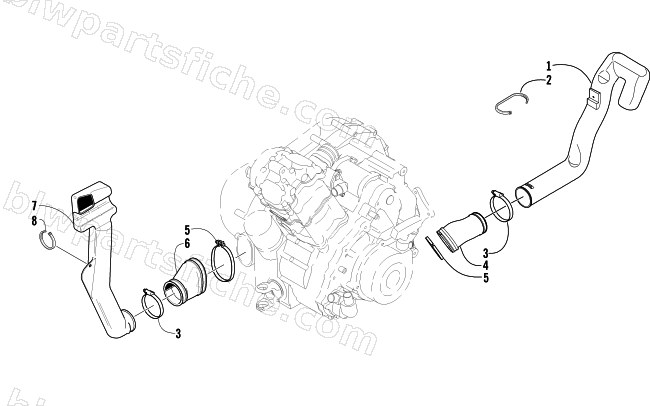 CASE/BELT COOLING ASSEMBLY diagram