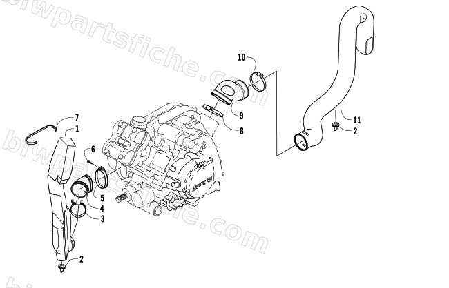 CASE/BELT COOLING ASSEMBLY diagram