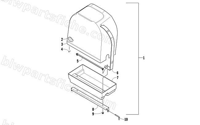 CENTER PASSENGER SEAT ASSEMBLY diagram
