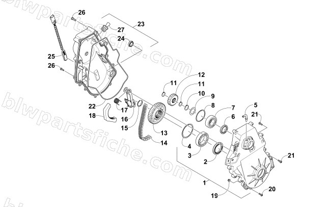 CHAIN CASE ASSEMBLY diagram