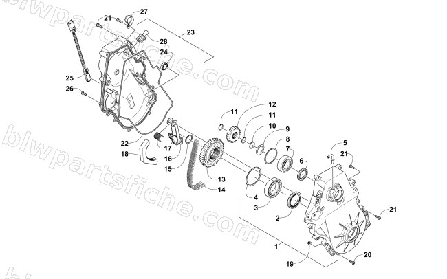 CHAIN CASE ASSEMBLY diagram