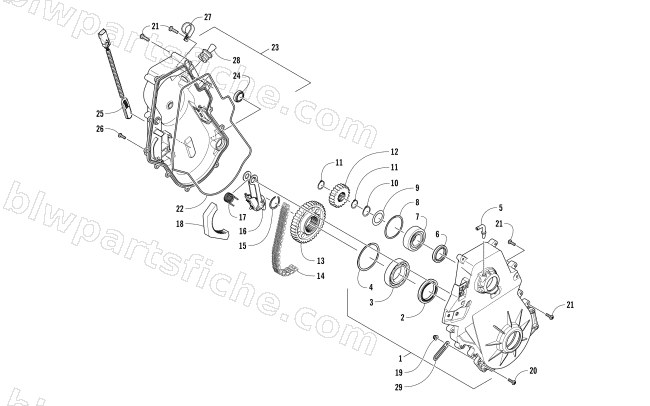 CHAIN CASE ASSEMBLY diagram