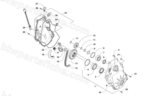 CHAIN CASE ASSEMBLY diagram