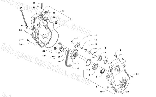 CHAIN CASE ASSEMBLY diagram