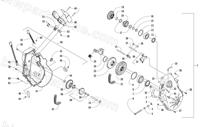 CHAIN CASE ASSEMBLY diagram