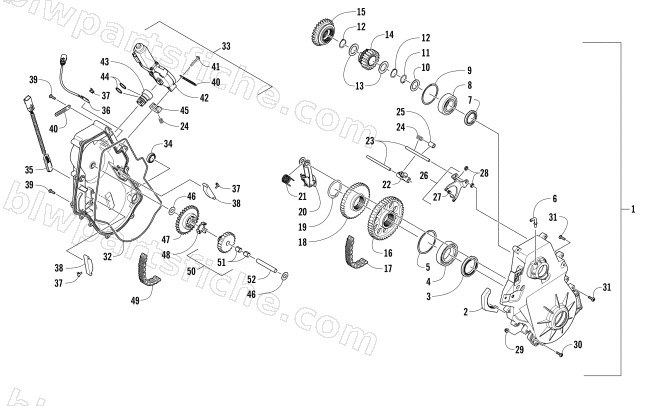 CHAIN CASE ASSEMBLY diagram