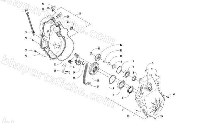CHAIN CASE ASSEMBLY diagram