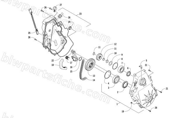 CHAIN CASE ASSEMBLY diagram