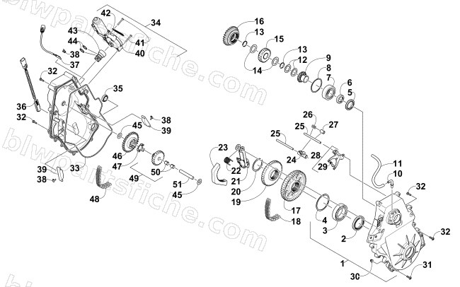 CHAIN CASE ASSEMBLY diagram