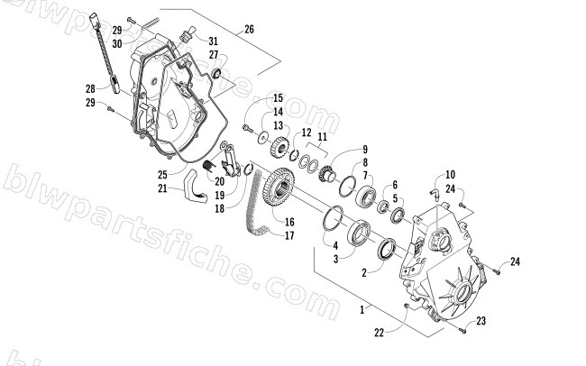 CHAIN CASE ASSEMBLY diagram