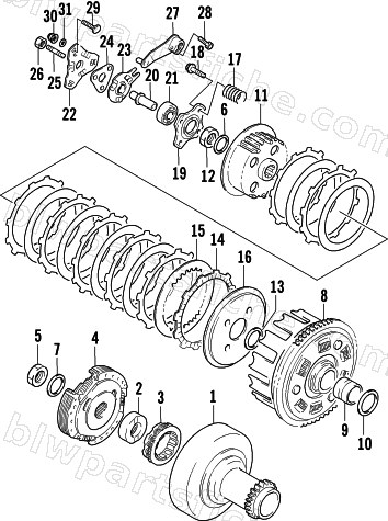 CLUTCH ASSEMBLY diagram