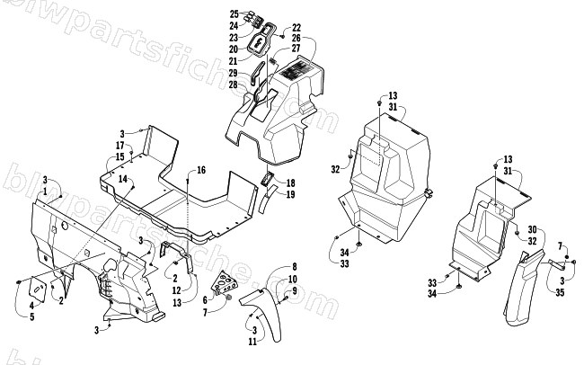 CONSOLE AND FLOOR PANEL ASSEMBLY diagram