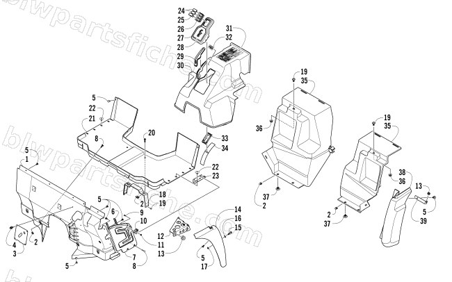 CONSOLE AND FLOOR PANEL ASSEMBLY diagram
