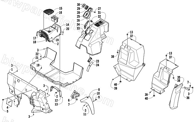 CONSOLE AND FLOOR PANEL ASSEMBLY diagram