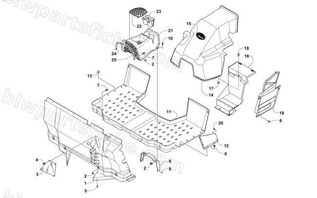 CONSOLE AND FLOOR PANEL ASSEMBLY diagram