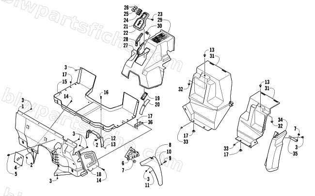 CONSOLE AND FLOOR PANEL ASSEMBLY diagram