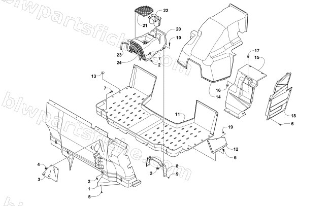 CONSOLE AND FLOOR PANEL ASSEMBLY diagram