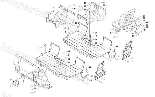 CONSOLE AND FLOOR PANEL ASSEMBLY diagram
