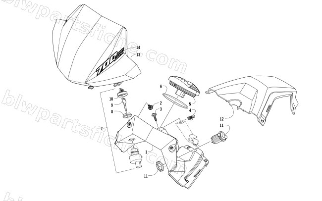 CONSOLE AND INSTRUMENT ASSEMBLY diagram