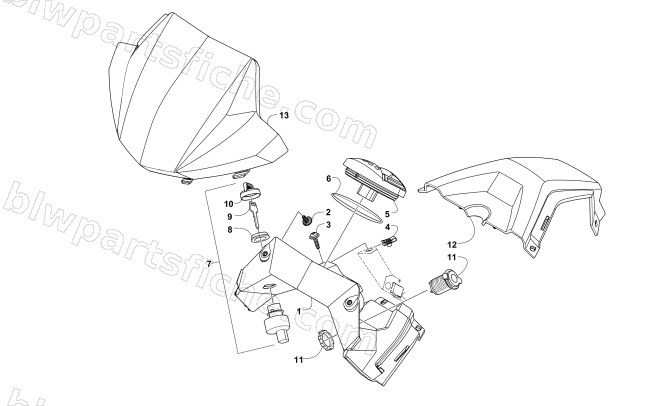 CONSOLE AND INSTRUMENT ASSEMBLY diagram