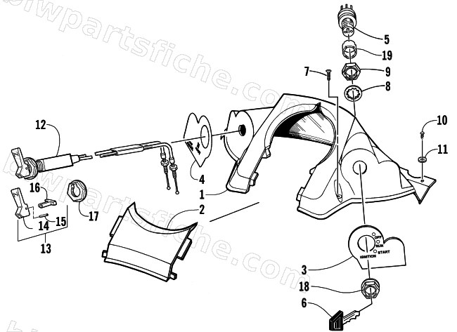 CONSOLE AND SWITCH ASSEMBLY diagram