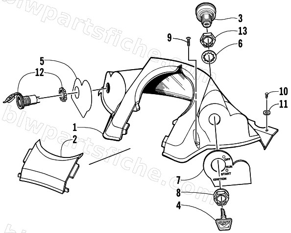 CONSOLE AND SWITCH ASSEMBLY diagram