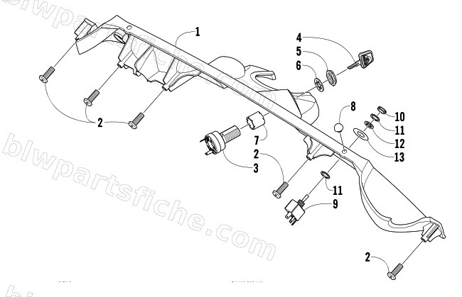 CONSOLE AND SWITCH ASSEMBLY diagram