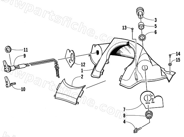 CONSOLE AND SWITCH ASSEMBLY diagram