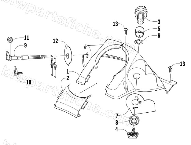 CONSOLE AND SWITCH ASSEMBLY diagram