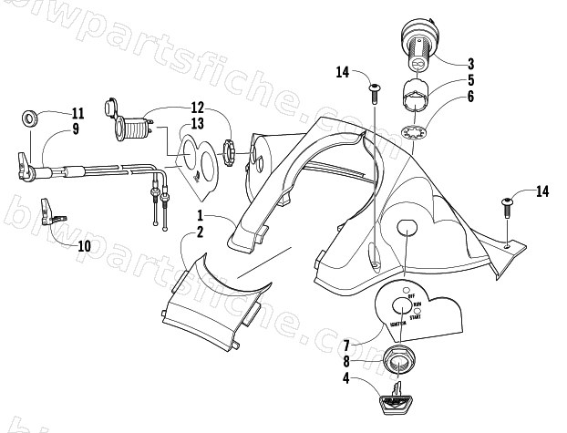 CONSOLE AND SWITCH ASSEMBLY diagram