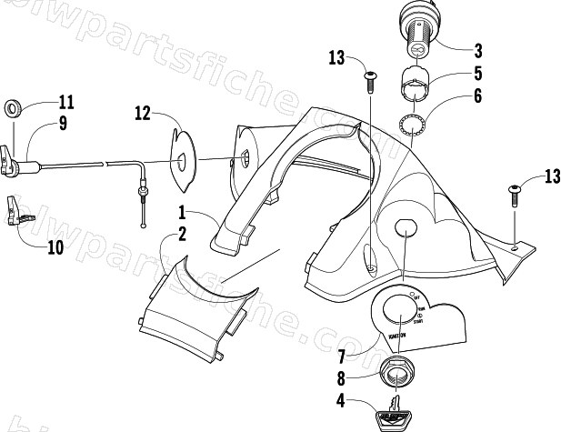 CONSOLE AND SWITCH ASSEMBLY diagram