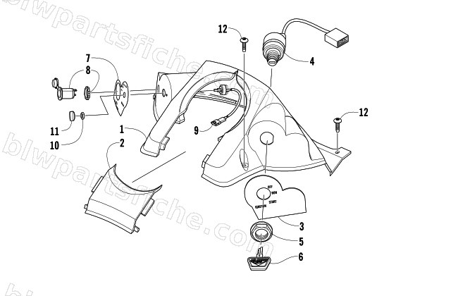 CONSOLE AND SWITCH ASSEMBLY diagram