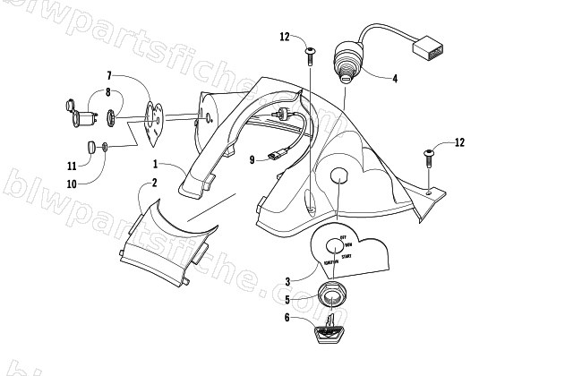 CONSOLE AND SWITCH ASSEMBLY diagram