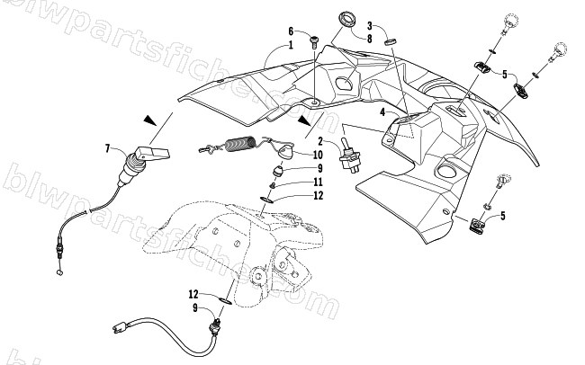 CONSOLE AND SWITCH ASSEMBLY diagram
