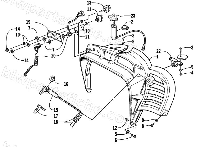 CONSOLE AND SWITCH ASSEMBLY (Cross Country) diagram