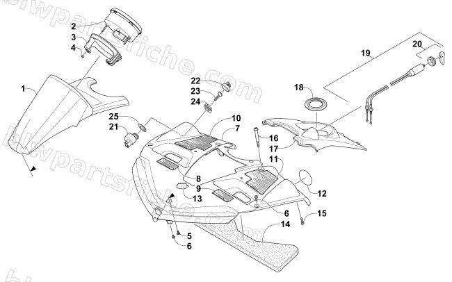 CONSOLE ASSEMBLY (US) diagram