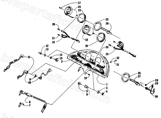 CONSOLE EXTENSION, SWITCHES, AND INSTRUMENTS diagram