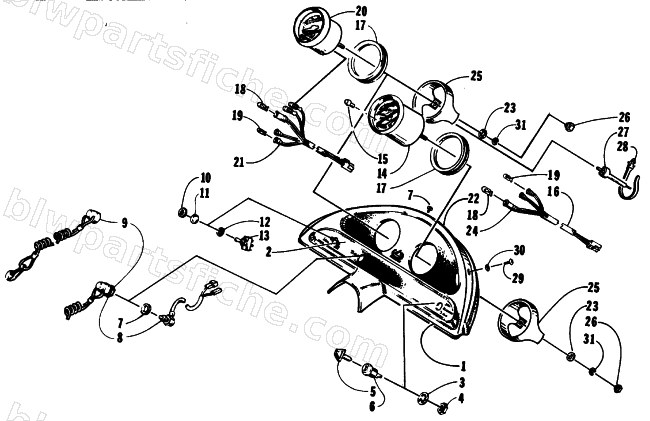CONSOLE EXTENSION, SWITCHES, AND INSTRUMENTS diagram