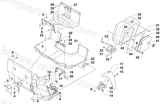 CONSOLE, FLOOR PANEL & STORAGE BOX ASSEMBLY diagram