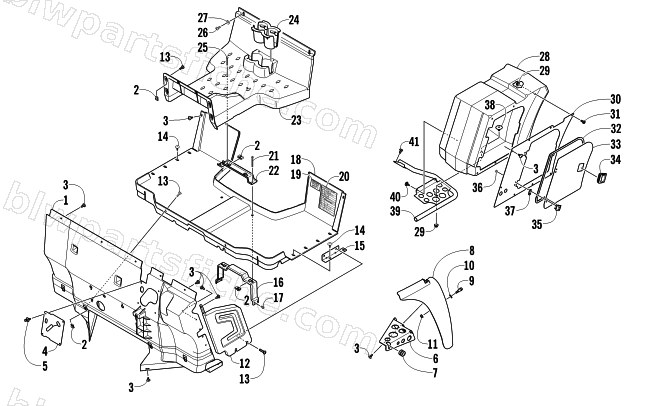 CONSOLE, FLOOR PANEL & STORAGE BOX ASSEMBLY diagram