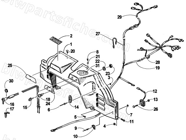 CONSOLE, SWITCHES, AND WIRING ASSEMBLIES diagram