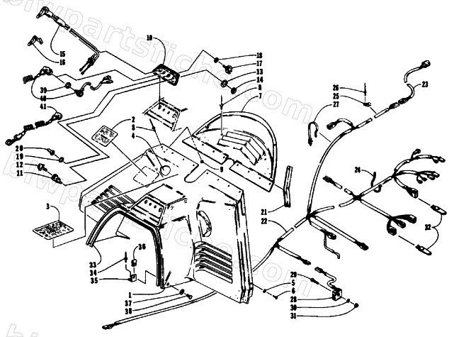 CONSOLE, SWITCHES, AND WIRING ASSEMBLIES diagram