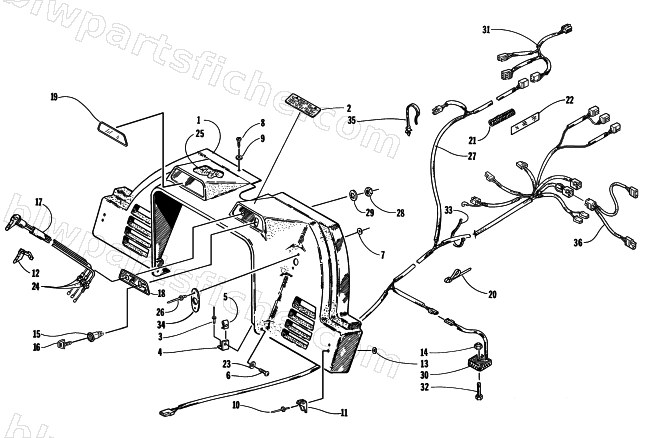 CONSOLE, SWITCHES, AND WIRING ASSEMBLIES diagram
