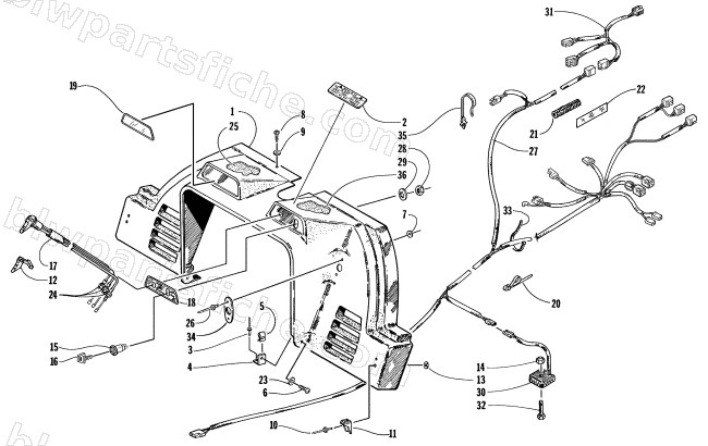 CONSOLE, SWITCHES, AND WIRING ASSEMBLIES diagram