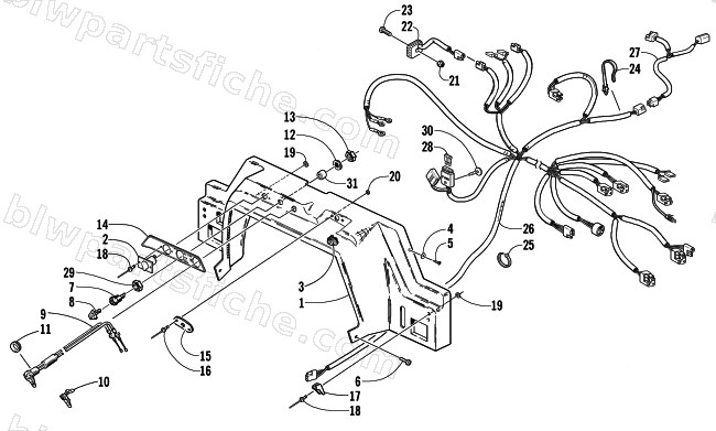 CONSOLE, SWITCHES, AND WIRING ASSEMBLIES diagram